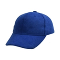 Detail view of royal blue corduroy baseball cap showing texture and six-panel crown design - One Size Adjustable / Adult / Royal Blue