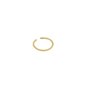 Minimalist S925 sterling silver beaded open ring with gold plated finish and zircons - JT413 Beaded Gold / Size 16/Adjustable