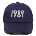 Navy blue baseball cap featuring white 1989 embroidery on 6-panel cotton twill fabric - Navy Blue
