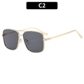 Gafas de sol aviador C2 con montura metálica dorada y lentes oscuras - Montura Dorada Lente Gris