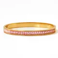 Bracelet en acier doré orné de zircons roses avec un sertissage en canal chic - Couleur Or Zircone Rose