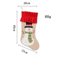 Großer Weihnachtsstrumpf aus Jute mit Schneemann-Stickerei, Maße 40x25cm - Schneemann