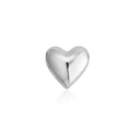 Ciondolo a cuore in argento lucido per la creazione di gioielli fai-da-te personalizzati - Cuore d'Argento (Senza Catena)