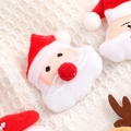 Plush Santa Claus Christmas pendant accessory with soft red and white fabric - Big Nose Santa - No Brooch (Patch)