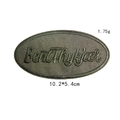 Oval olive camouflage embroidery patch with Bent Thykjær script, 10.2x5.4cm tactical DIY badge - GZ-3179 Style (10.2x5.4cm)