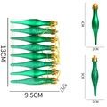 Set di 8 decorazioni natalizie verdi a forma di caramella con glitter e finitura lucida - Verde
