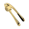 Manual garlic press in premium golden finish made of durable stainless zinc alloy - Imitation Gold Garlic Press OPP Bag