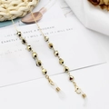 Elegant gold multi-faceted bead eyewear chain and mask lanyard with lobster clasps - Gold Multi-faceted Crystal