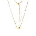 Collier avec pendentif cœur doré gravé de la lettre Q et chaîne réglable à fermoir homard - Lettre Q / Or