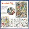 Infeel.Me 2.5D Upside Down City scenery stickers set with PET material and scene card - Upside Down City