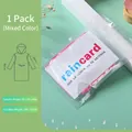 Pink portable disposable compression raincoat for kids in compact card-style packaging - English Packaging / Peach Pink