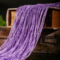 Violetter Fransenvorhang mit Glitzereffekt als eleganter Türvorhang Trennwand - 1x2m / Helllila