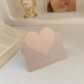 Cartoon heart-shaped Best Wishes card in beige and pink for birthdays and events - Morandi Pink Apricot