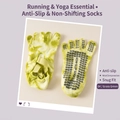 Tie-dye green five-finger yoga socks with non-slip silicone hearts and elastic straps - 36-42 / Grass Green