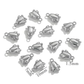 Silver stainless steel sun pendant for DIY jewelry making 10mm by 7mm size - Penguin / Silver