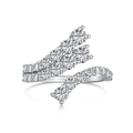 Estilo Cruzado con Pavé - Oro Blanco (DY120659)