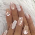JP919-Nude White Glitter Icicle