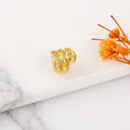 Golden bead charm with snake-skin texture and cubic zirconia on high-gloss surface - 30# Sand Gold Coiled Snake Bead