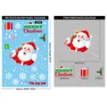 Christmas Santa Claus window static stickers with Merry Christmas text 20x30cm - BQ288 Santa Claus
