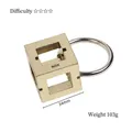 Casse-tête cube doré en métal 34mm serrure logique pour défi d'intelligence - Carton