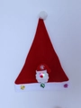 Kids LED glowing Santa hat with brushed felt applique and colorful snowflake patterns - Adult Glowing Santa Claus