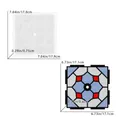 Detail view of square geometric silicone mold with snowflake patterns and dimensions - D5953-1 Lamp Shade Base Plate Mold