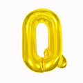Metallic gold foil letter Q balloon for birthday party decorations and wedding decor - 16-inch Gold Slim Letter Aluminum Foil Balloon (q)