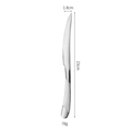 Coltello da bistecca in acciaio argento con manico a trama diamante lungo 23cm e 78g - Coltello da Bistecca Argento