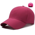 Breathable rose red quick-dry mesh baseball cap with adjustable strap for sports - Adjustable / Rose Red