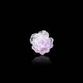 Clou d'oreille camélia en résine violette avec paillettes sur fond noir - Violet (A907-1#)