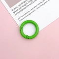 Green 25mm round metal spring ring clasp for DIY jewelry making and chain accessories - Fruit Green