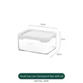 Small clear plastic fridge storage box with lid measuring 14x10x7cm for organization - Transparent Box with White Lid - Small - PET