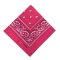 Bandana rose rouge à motif paisley classique en 100% coton sur fond blanc uni - Bandana 54*54cm / Bandana 100% Coton 4# Rose Rouge