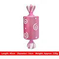 Pink and white swirl candy prop 40cm large lollipop decoration for dance performance - 40CM Cylindrical Spiral Pink White Candy (Single)