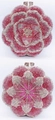 Détails du sac de soirée en forme de rose avec strass roses et argentés sur cadre métal - Rose Clair Multicolore