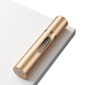 Portable 5ml gold refillable glass perfume spray bottle with visual window - 5ml / Champagne Gold