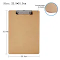 A4 wooden clipboard 22.5x31.5cm with round corners and strong silver metal clip - A4-Curved Edge Rounded Corners
