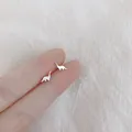 Minimalist 925 sterling silver dinosaur stud earrings with a polished finish for women - Dinosaur / Silver