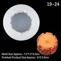 White silicone mold for DIY rose embossed soaps and candles with bronze-colored finish - Clear
