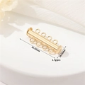 26,92mm vergoldeter Mehrstrang-Schiebeverschluss für DIY-Schmuckherstellung - 26mm/5 Reihen / 14K Gold