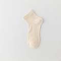 Einzelne beige Seiden-Netzsocke mit vertikalem Rippenmuster für Damen im Sommer - Einheitsgröße / Hautfarben