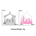 Molde de silicona 3D para belén y figuras religiosas de resina para oración casera - Molde de Ornamento 3D Oración de Navidad