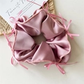 Coletero de satén rosa con múltiples lazos de cinta de estilo ballet francés - Rosa
