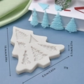Detailweergave van een witte siliconen kerstboomvorm met exacte afmetingen - Multi-Mini Kerstbomen Stijl (1)