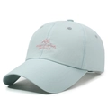 Quick-dry breathable sports baseball cap in light mint green with M embroidery - Adjustable / Light Green