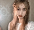 Bohemian gold metal head chain with leaf pendants for elegant bridal forehead jewelry - 40522 Golden Vintage Leaf Head Chain