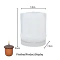 Acorn-shaped silicone mold for candle making with dimensions 7.8x8.6cm and sample candle - Acorn