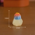 Blue and pink gradient resin cactus figurine for miniature landscape gardening - No. 4 Red Blue
