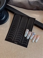French manicure stencil YT 57 with gradient press-on nails and rhinestone details - French Style (YT57)