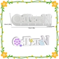 Easter bunny and flower themed resin silicone mold for DIY Happy Easter ornaments - Short Rabbit Style / Easter Letter Ornament 006